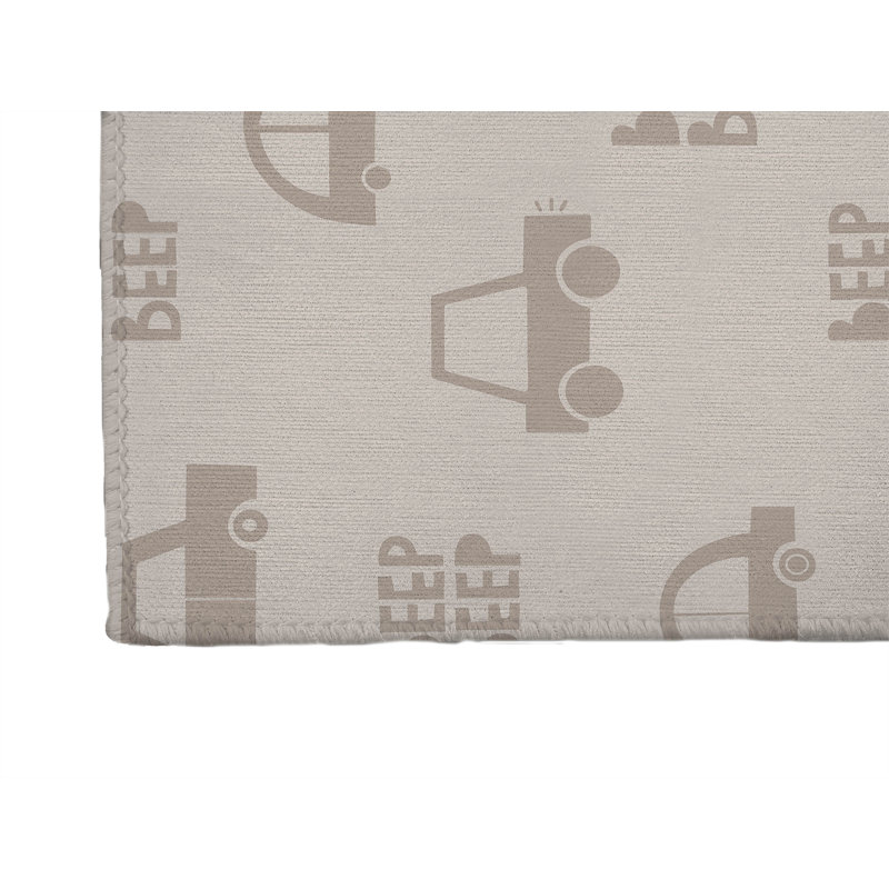 Tapis de jeu Beep Kids, Rectangle 5 pi x 7 pi, Taupe / ivoire