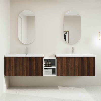 Ensemble de meuble-lavabo double 84 po