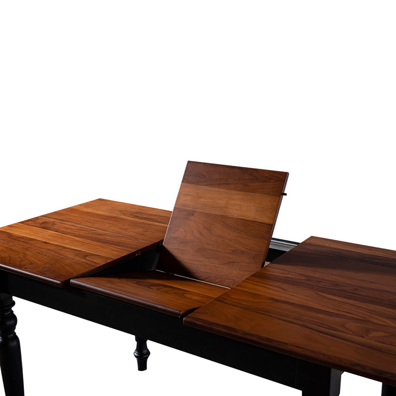Sheila 4 - Person Butterfly Leaf Dining Set, Walnut/Black