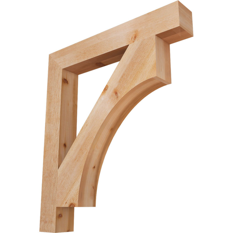 Westlake H W D Wood Bracket / Corbel, 48" H x 6" W x 42" D, Western Red Cedar (Rough Sawn)