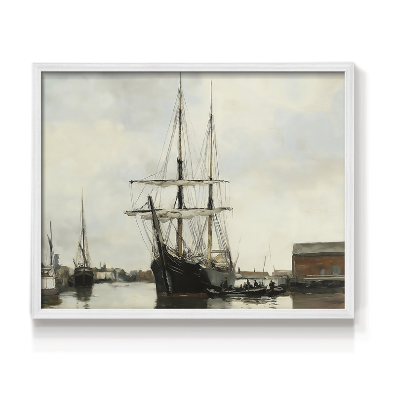 Série nautique-XXX - reproduction encadrée, H 22 po x l 28 po, Blanc