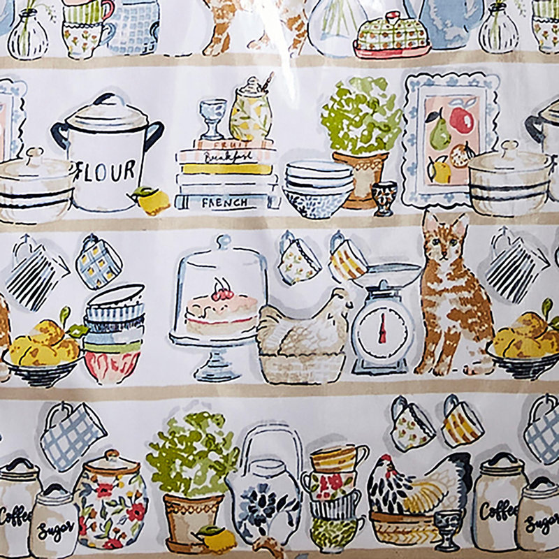 Pantry Cats 100% Cotton, PVC Coating Picnic Tote Bag