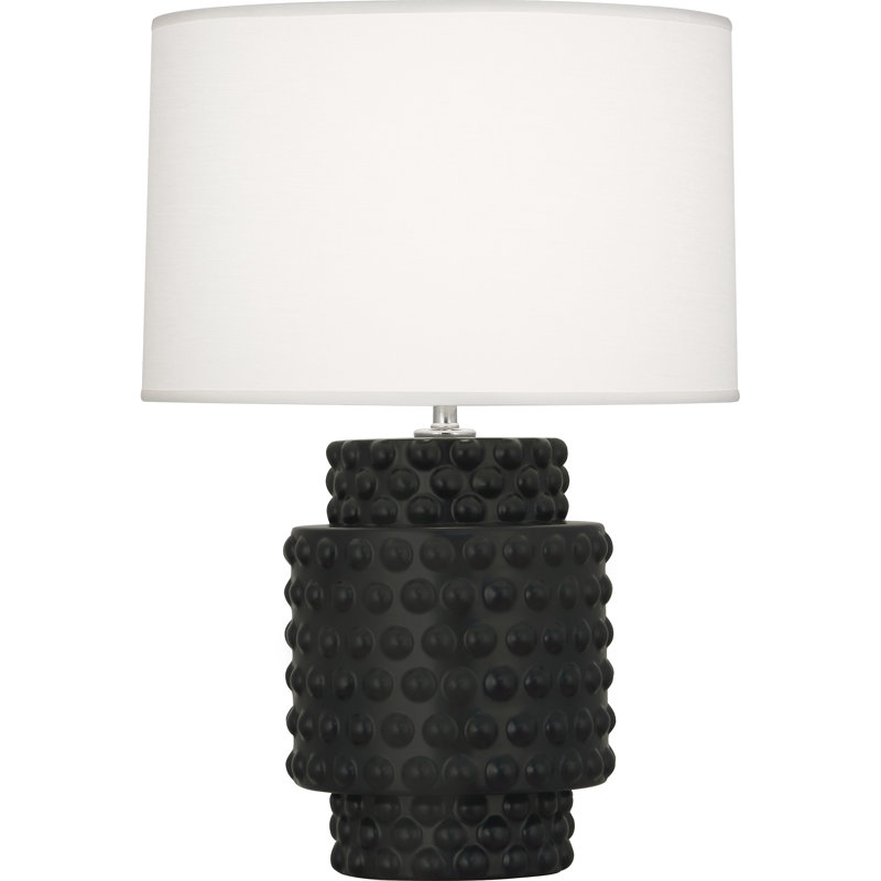 Dolly Table Lamp, 21.5" H x 15" W x 15" D, Matte Obsidian