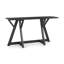 Table console à tréteaux en bois massif brun de 54 pouces