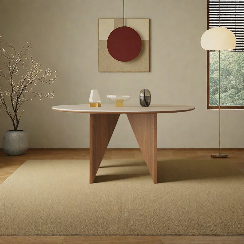 Table de salle à manger ronde, H 29,53 po x L 47,24 po x l 47,24 po