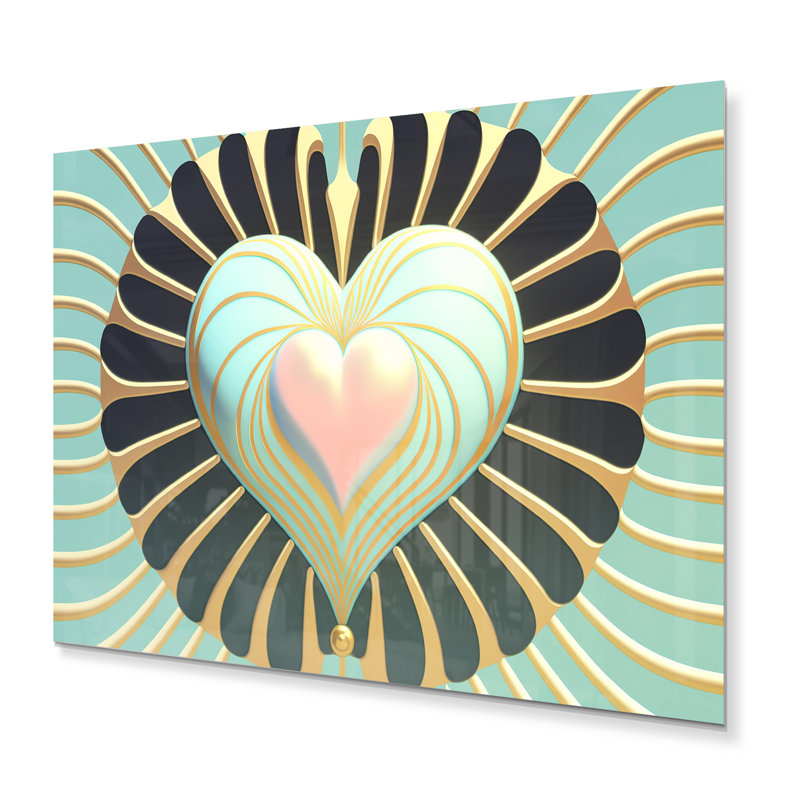 Abstract Wall Decor on Metal, 12" H x 20" W x 1" D