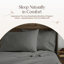 Ensemble de draps en flanelle 100% biologique - Ensemble de draps en flanelle 100% coton certifié GOTS avec une finition douce brossée confortable et une poche profonde - 1 drap plat, 1 drap-housse et 2 taies d'oreiller (gris foncé, double)-132362643-132362647