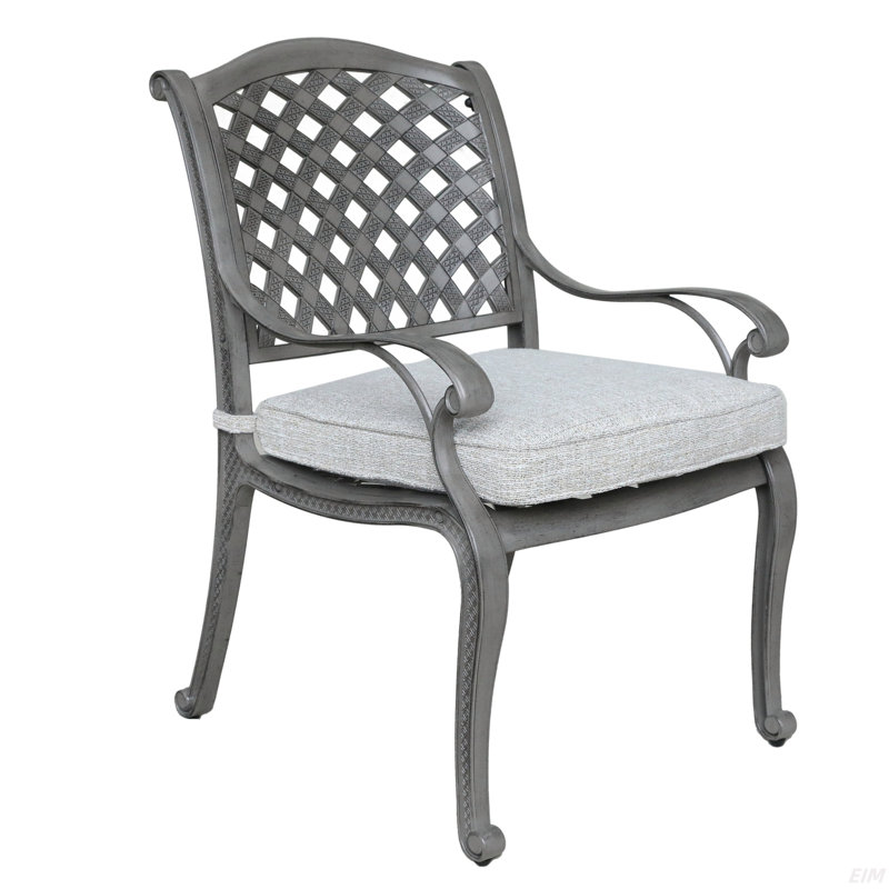 Ensemble repas d'extérieur en aluminium 7 pièces avec coussin
