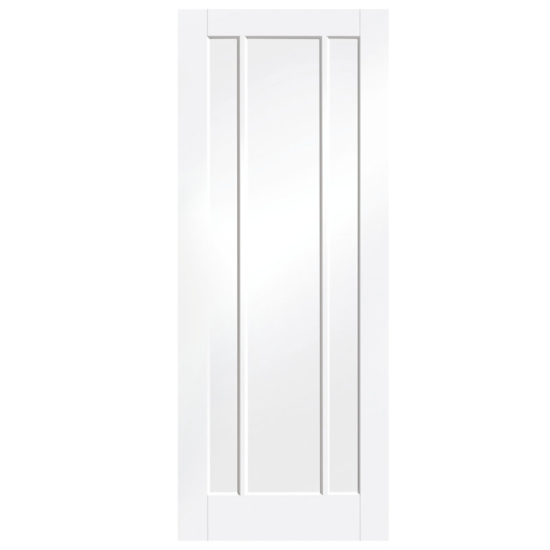 Internal White Primed Worcester Fire Door, 1981mm H x 838mm W x 44mm D