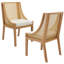 Chaises d'appoint rembourrées en bois massif de style rustique en rotin-1081624151