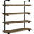 40-Inch Wall Shelf In Black And Rustic Oak - Enhances Industrial Ambiance, Practical Storage 40" Versatile Display Storage, Style-121158789