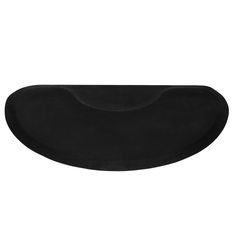 Tapis de chaise biseauté en demi-cercle, H 0,5 po x l 60 po x P 36 po