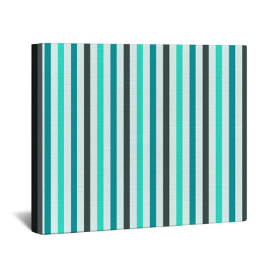 Vertical Blue Stripes Canvas Gallery Wrap in Many Sizes