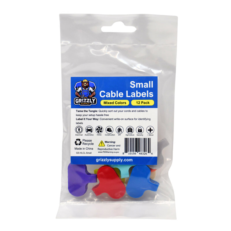 Small Cable Label 12/pk