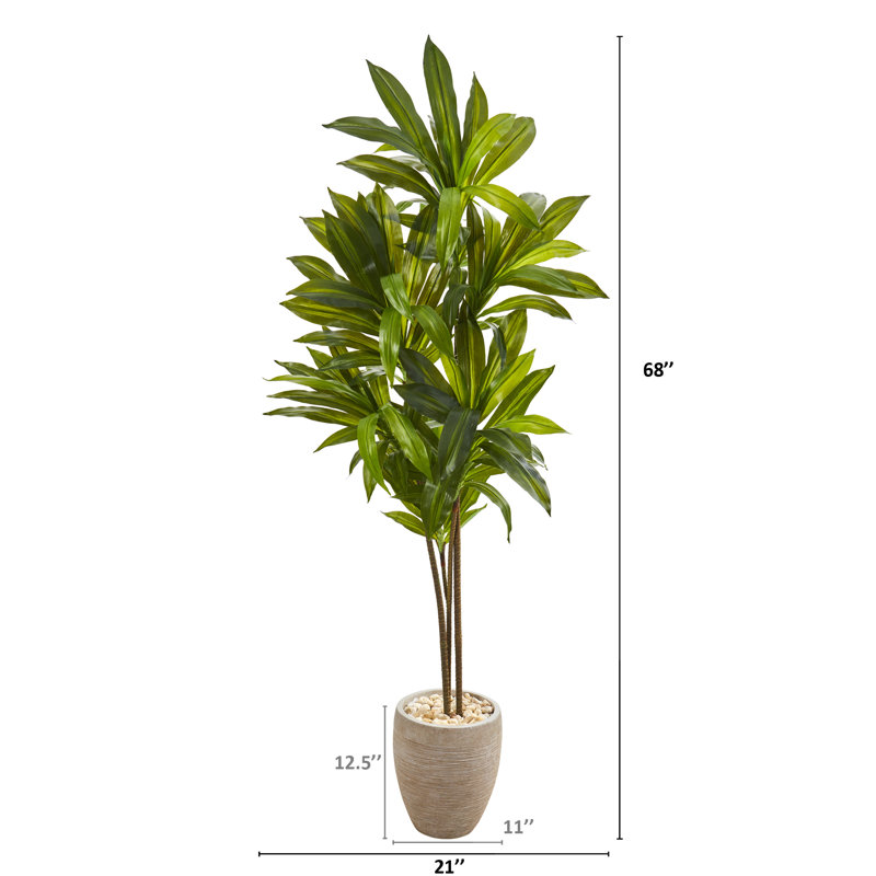 Arbre dracaena artificiel 55,5 po en pot