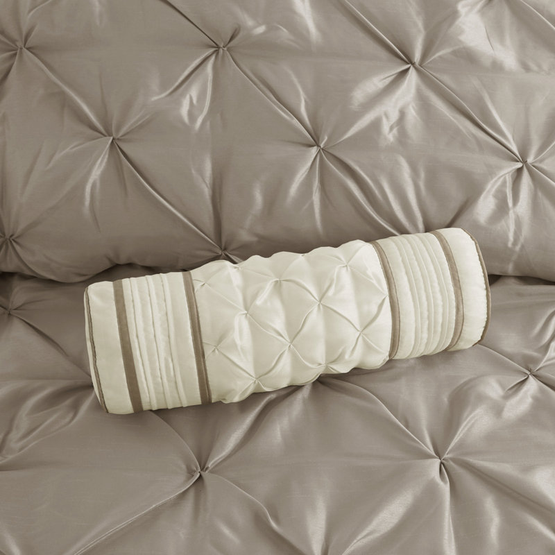 King Size Taupe 7 Piece Tufted Comforter Set | Gift Idea