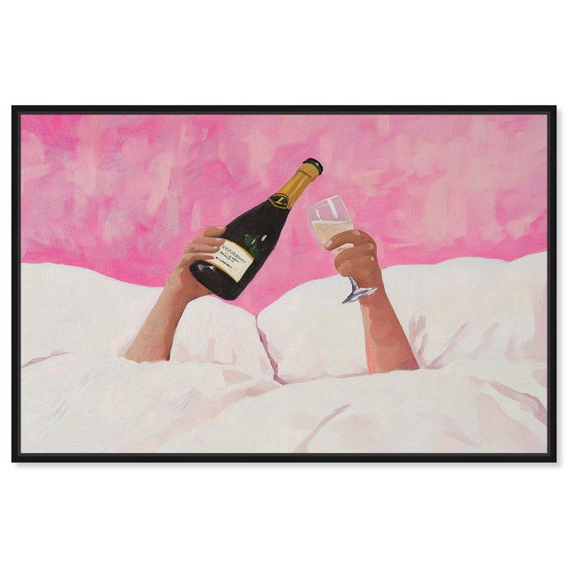 Cozy Celebrations, art glamour sur toile par Art Remedy, Cadre noir, H 37 po x l 55 po