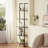 Industrial Square Pipe Shelf 5 Tier 11.8in Wall-Mount for Bedroom-551399642-551399636