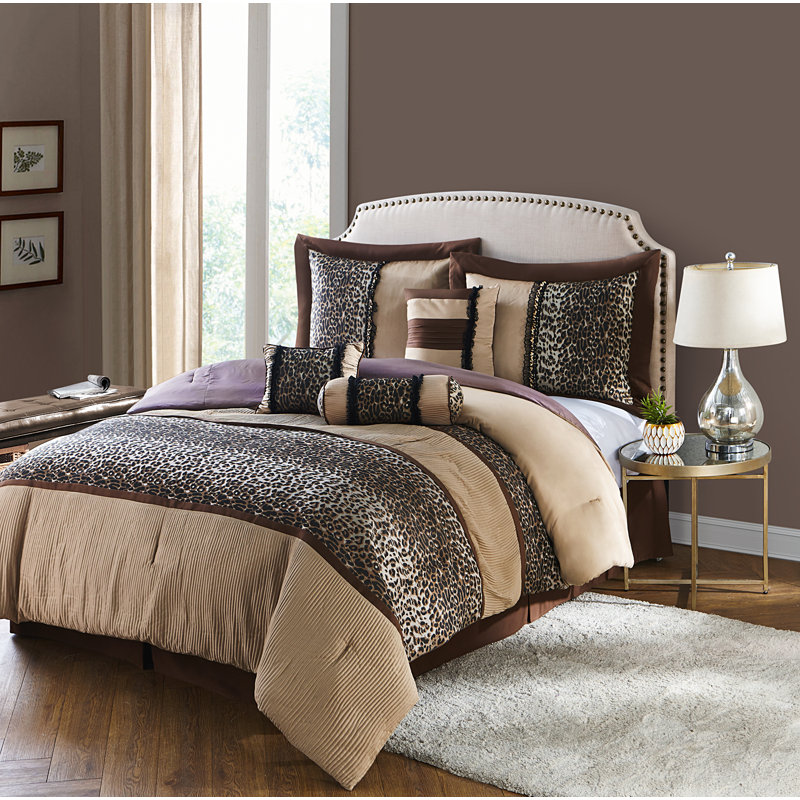 Briand Animal Print 7 Piece Comforter Set, Full Comforter + 6 Additional Pieces