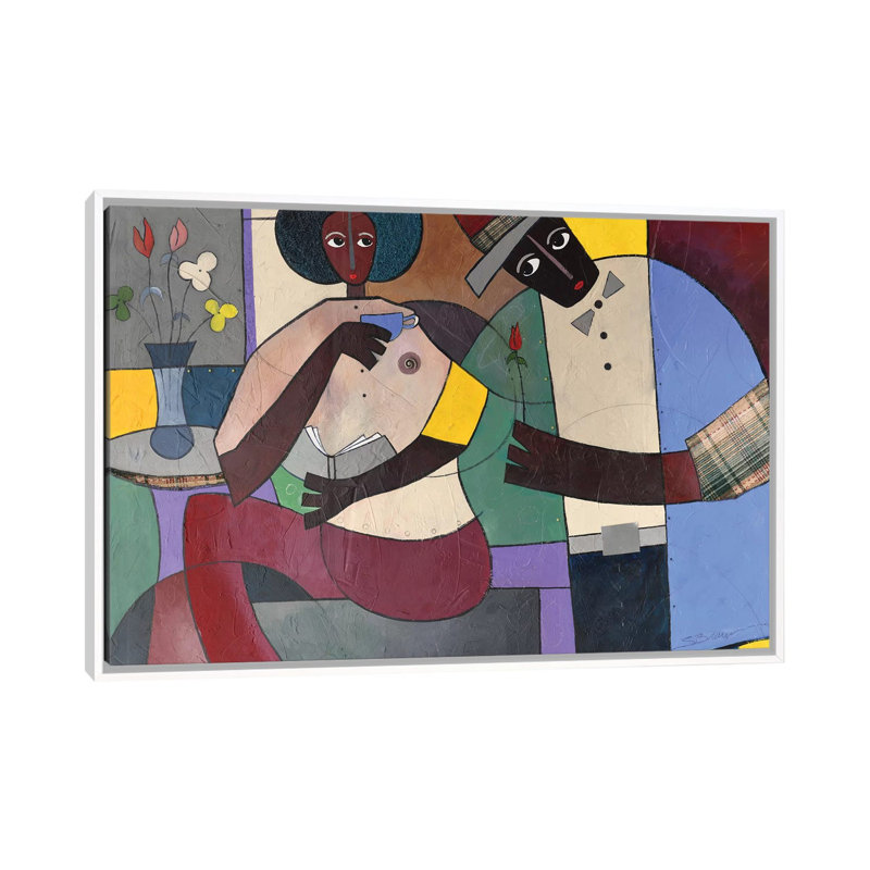 «Classy Romance» par Stacey Brown, impression sur toile tendue, H 40 po x l 60 po x 1,5 po, Cadre flottant blanc