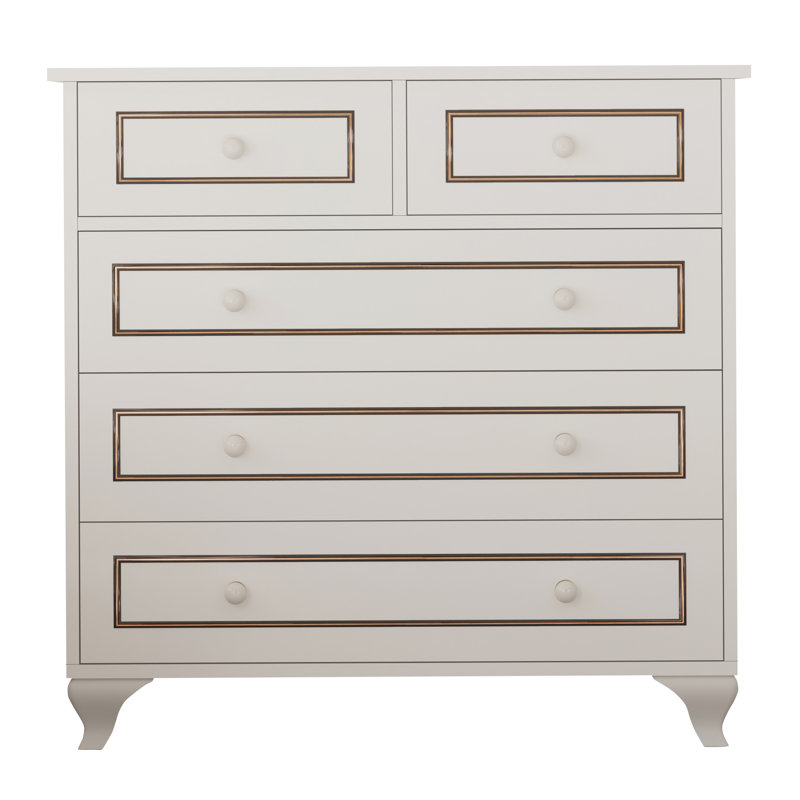 Casselton 90cm W 5 - Drawer Chest of Drawers