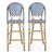 Outdoor French  2  - 29.5" Height, Navy Blue And White, Aluminum Frame With Effect, Pe , Rustproof, Garden  2  -Like Finish, Rust ,