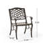 Ensemble repas de patio pour 4 personnes avec table ronde Calisa