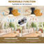 Ventilateur de plafond tropical de 26 pouces avec éclairage à DEL, ventilateur de patio extérieur en feuille de palmier, 5 pales, ventilateur de plafond Boho, ventilateur encastré avec télécommande pour la cuisine de la chambre à coucher à l'inté