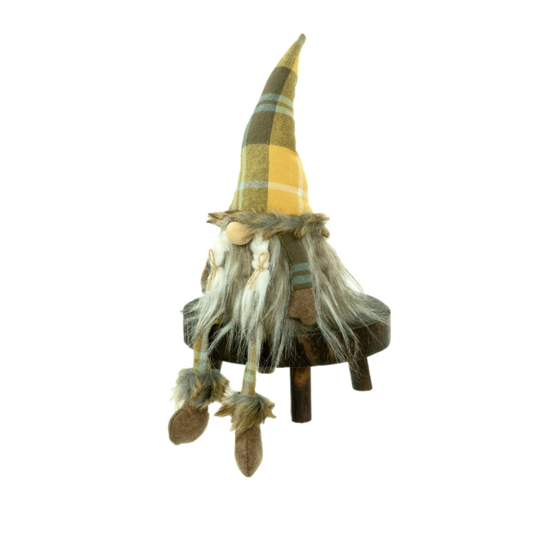 Gnome vert assis