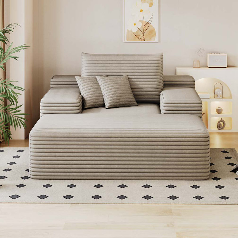 Chaise longue rembourrée pour l'intérieur, Chameau