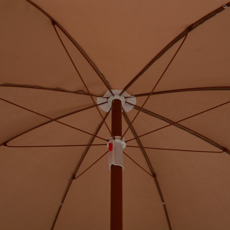 Parasol de jardin en taupe avec parasol d'extérieur 70,9 pouces, Taupe