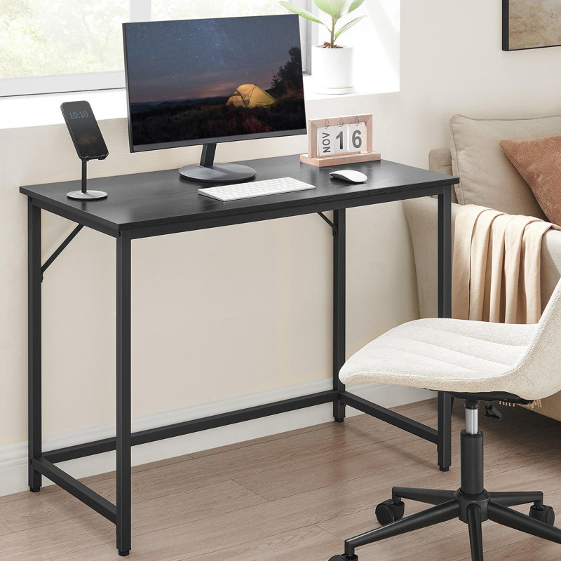 Wydmire Desk, 29.5" H x 31.5" W x 19.7" D, Black/Wood Grain