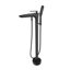 Robinet de baignoire autoportant à fixation au sol avec douche à main Pluto - Noir mat-95302653-95426498