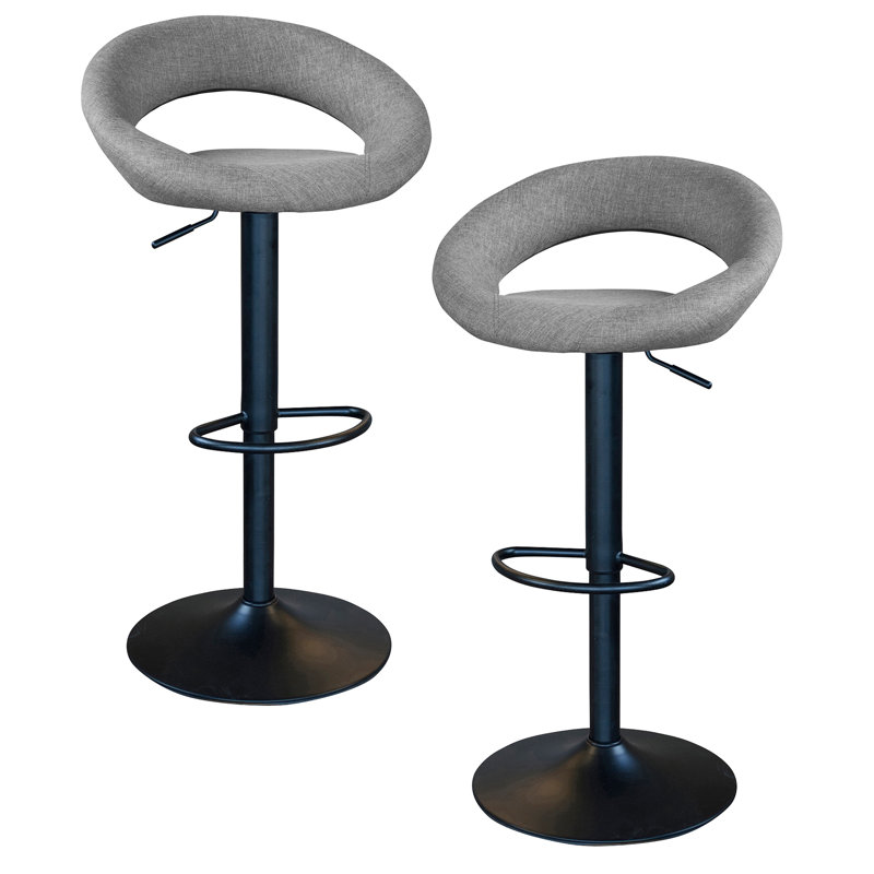 Tabouret de bar pivotant réglable en hauteur Dieng Nikolov, Gris
