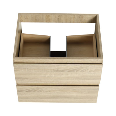 Meuble-lavabo en chêne, 24 po, armoire pratique, unité de rangement moderne