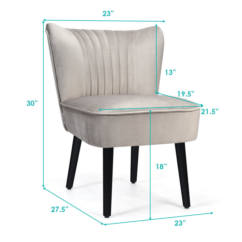 Chaise d'appoint 23 po Shockley, gris