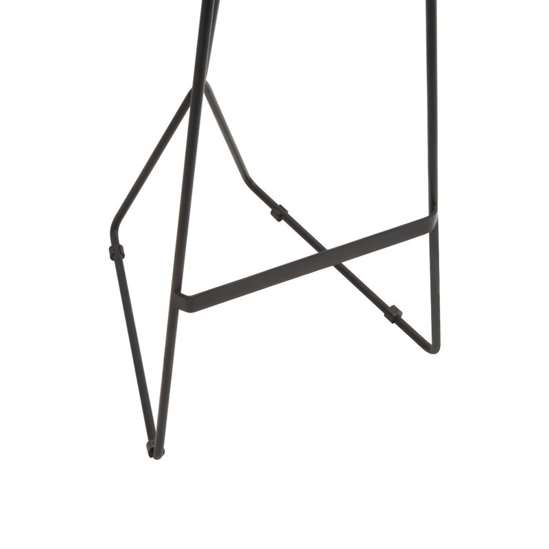Bucyrus Upholstered Counter Stool with Metal Frame, Black