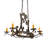 Pepo 8 - Light Steel Dimmable Wagon Wheel Chandelier