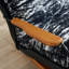 Chaise berçante à dossier large avec coussin amovible