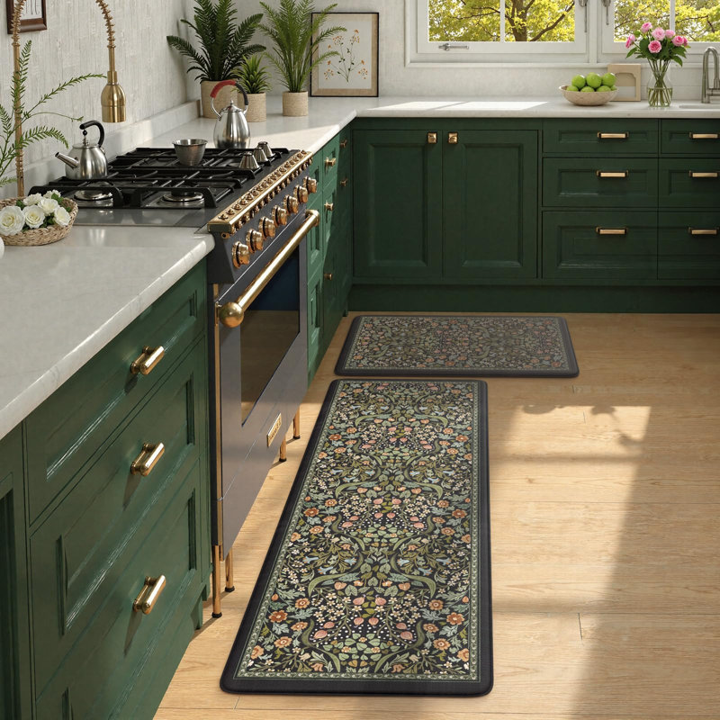 Tapis de cuisine rembourrés, antifatigue, antidérapants et imperméables (lot de 2), 19,7 po x 31,5 po + 19,7 po x 47 po