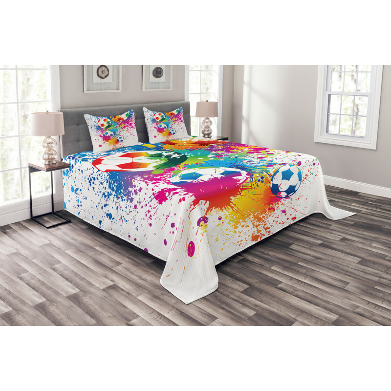 Ebern Designs Furey Bedspread with Pillow Shams, 220 x 264 cm