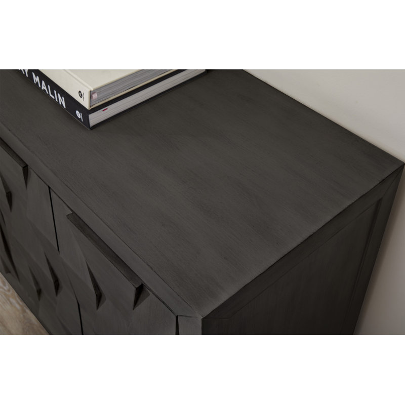 Meuble télé 90 po avec armoires de rangement, tablettes réglables et tiroirs cachés, Thé noir