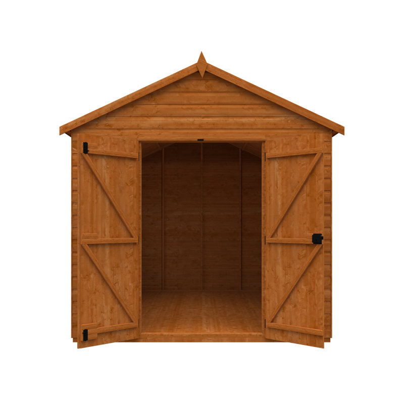 Tiger Tongue and Groove Apex Wooden Shed, 254cm H x 234cm W x 294cm D