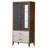 Houston 79" Tall Display Cabinet with LED Lights - Walnut