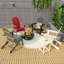 Chaise de patio pliable résistante aux intempéries avec porte-gobelet intégré-1557634412