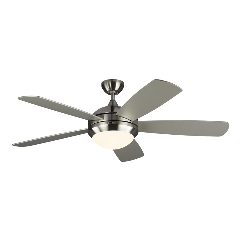 52'' Ceiling Fan with LED Lights, Brushed Steel