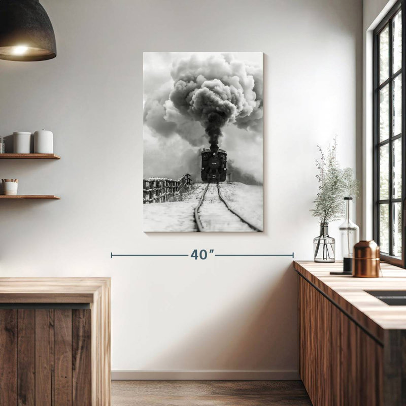 Mehar BW Old Train, 39" H x 26" W