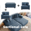 4-Piece Upholstered Corduroy Modular Sectional Sleeper Sofa Set With Armchairs & Removable Ottomans
