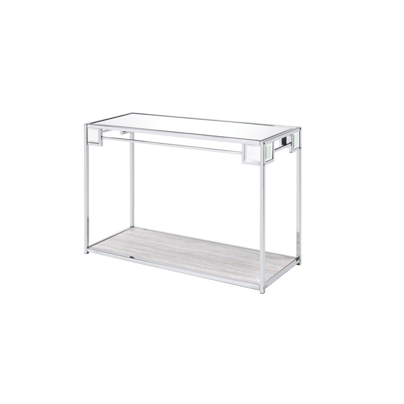 Hohenstein 44'' Glass Top Console Table