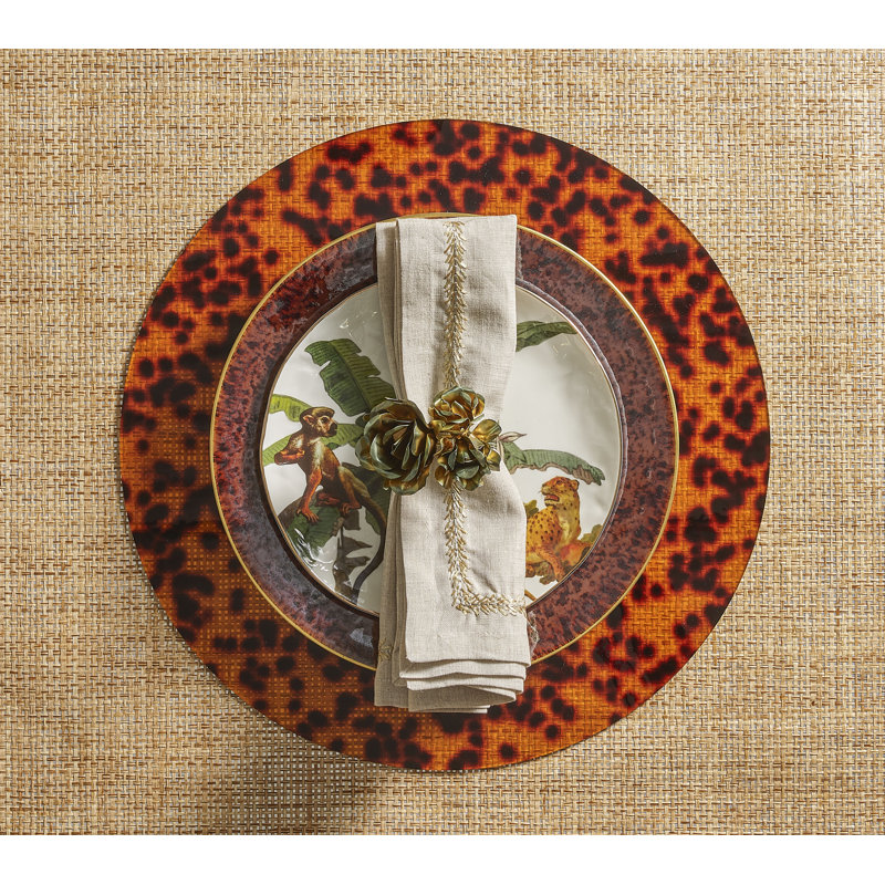 Jardin Napkin, Natural/Gold/Silver